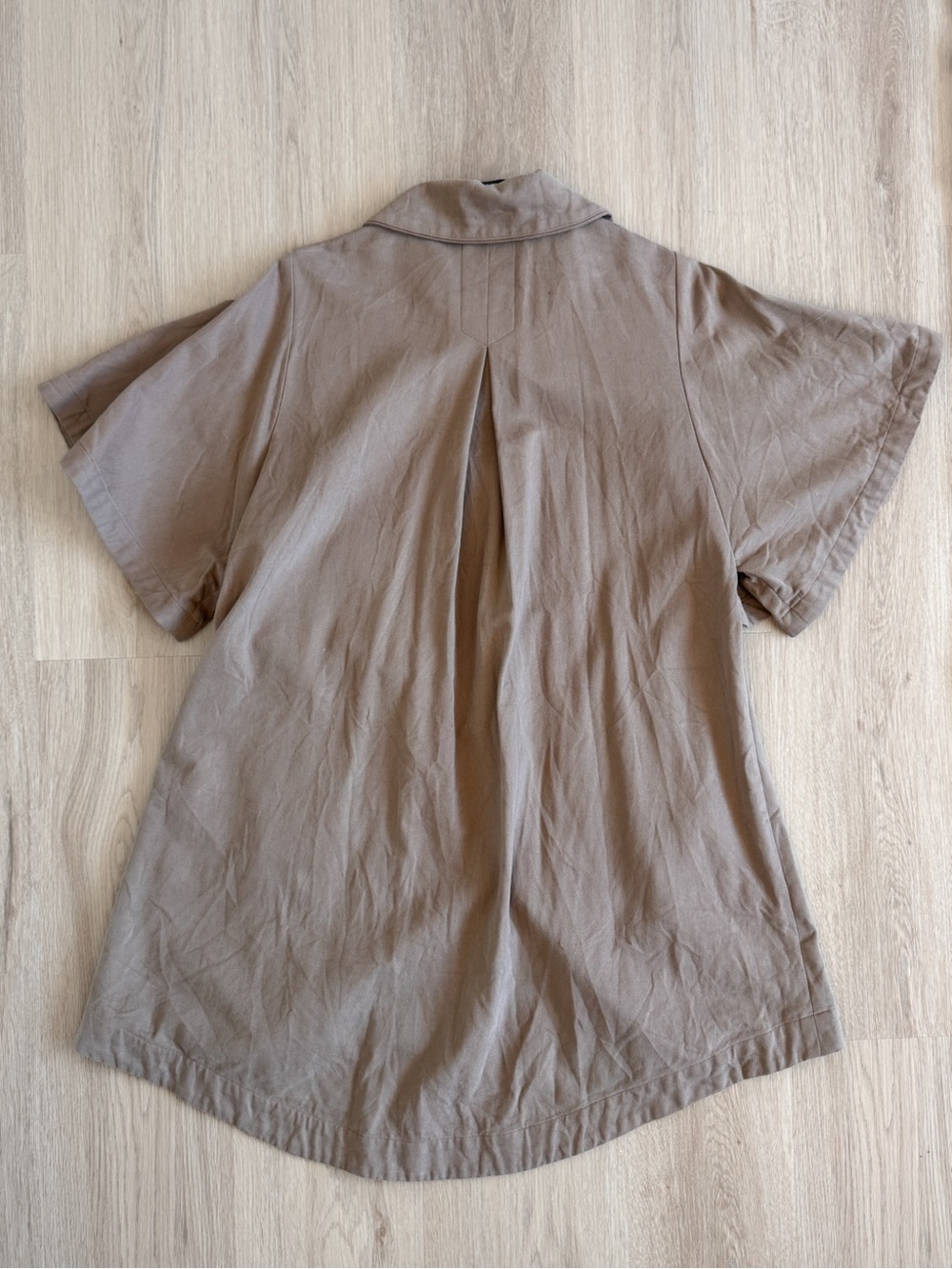Opening Ceremony | Taupe Cape Trench Coat Swing Dress - Picture 5 of 6